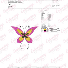 Colorful Butterfly Embroidery Design