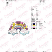 Cloud and Rainbow Embroidery Design