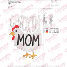 Chicken Mom Embroidery Design