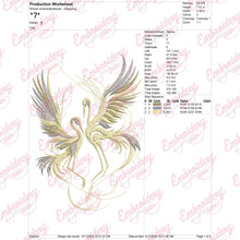 Cranes Bird Embroidery Design
