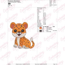 Funny Leopard Embroidery Design