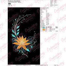 Night Bloom Embroidery Design
