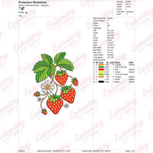 Strawberries Embroidery Design