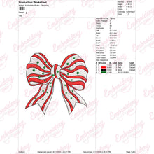 Cute Christmas Bow Embroidery Design