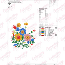 Colorful Flower Embroidery Design
