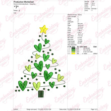 Christmas Heart Tree Embroidery Design
