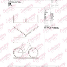 Bicycle Bike Machine Embroidery Design