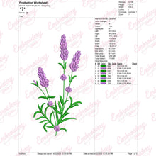 Lavender Flower Machine Embroidery Design