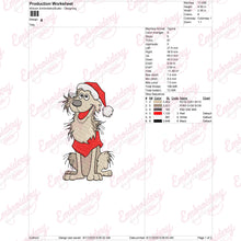 Christmas Happy Dog Embroidery Design