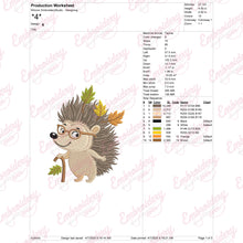 Happy Hedgehog Machine Embroidery Design
