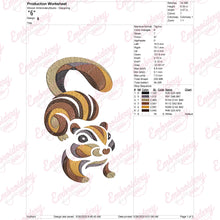 Cute Chipmunk Embroidery Design