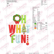 Oh What Fun Christmas Embroidery Design