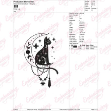 Mystical Cat Embroidery Design