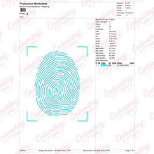 Fingerprint Linart Embroidery Design