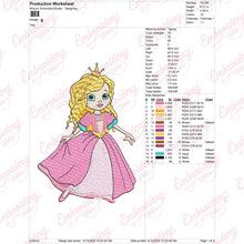 Designs Princess Embroidery Design