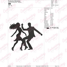 Dance Couple Embroidery Design