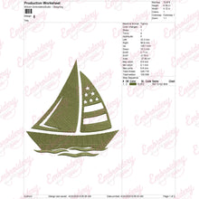 Sailboat Embroidery Design