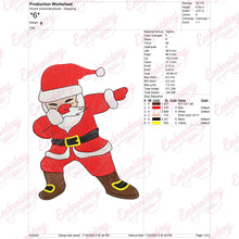 Dabbing Santa Embroidery Design