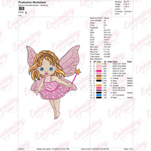 Cute Little Fairy Girl Embroidery Design