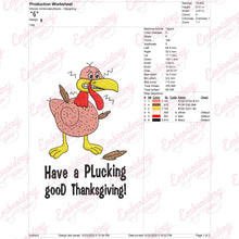 Have A Plucking Good Thanksgiving Embroidery Design