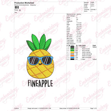Fineapple Funny Pineapple Embroidery Design