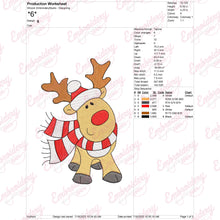 Christmas Reindeer Embroidery Design