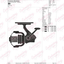 Fishing Reel Embroidery Design