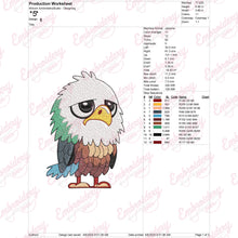 Large Eagle Bird Embroidery Design