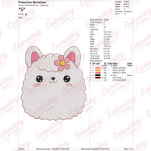 Cute Llama Squishmallow Embroidery Design