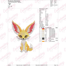 Fennec Fox Embroidery Design