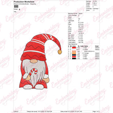 Christmas Holiday Gnome Embroidery Design
