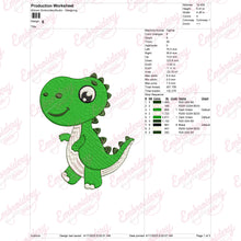Funny Dinosaur Embroidery Design