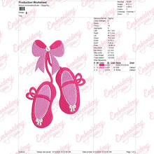 Ballet Shoes Embroidery Design