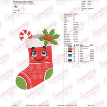 Cute Christmas Stocking Embroidery Design