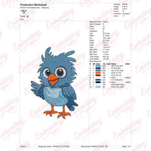 Funny Bird Embroidery Design