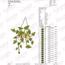 Hanging Plant Embroidery Design