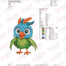 Cute Bird Machine Embroidery Design