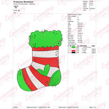 Merry Christmas Stocking Embroidery Design