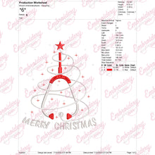 Nurse Merry Christmas Tree Embroidery Design