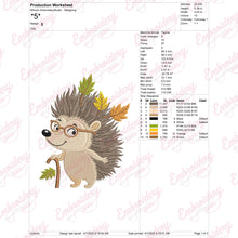 Happy Hedgehog Machine Embroidery Design
