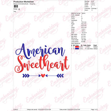 American Sweetheart Embroidery Design