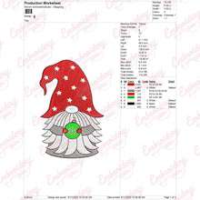 Christmas Gnome With Ornament Embroidery Design