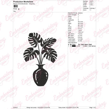 Tropical Plant Embroidery Design