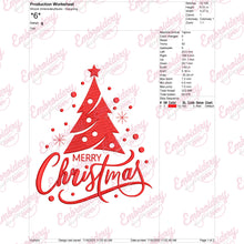 Red Christmas Tree Embroidery Design