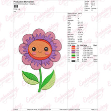 Happy Flower Embroidery Design