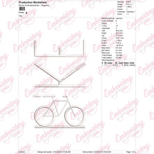 Bicycle Bike Machine Embroidery Design