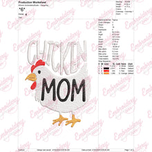Chicken Mom Embroidery Design