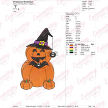Halloween Happy Pumpkin Embroidery Design