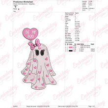 Halloween Love Be My Boo Embroidery Design