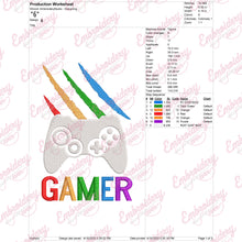 Cat Scratch Joystick Embroidery Design